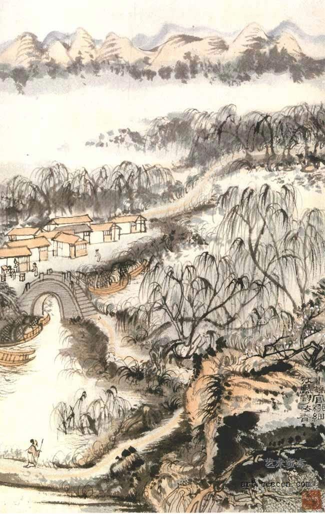 陆俨少 杜甫诗意册(8)